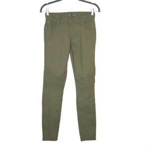 PRANA Brenna Moto Mid-Rise Skinny Pants 2 Green